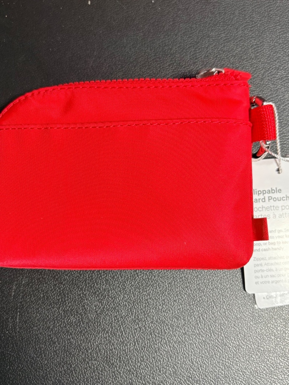 Lululemon Clippable Card Pouch Lulu Red/White NWT Sold Out - Picture 2 of 4